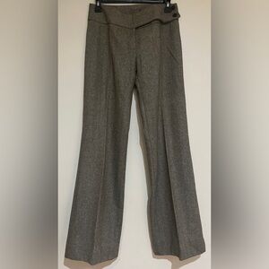 United Colors Of Benetton Brown and White Herringbone Wool Fabric Trousers